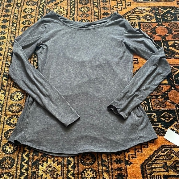 Athleta open back grey long sleeve small - Picture 1 of 3